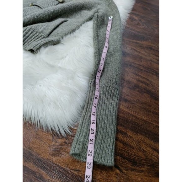 American Eagle Outfitters Military Style Tan Zip Up Wool/Rabbit Hair Sweater XL - Picture 12 of 14